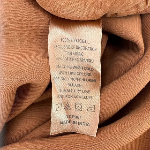 Quince Terracotta Orange Vintage Wash Tencel Maxi Slip Dress sz S Small Lyocell - Picture 3 of 4